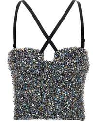 Dolce & Gabbana - Sequin Bustier Top - Lyst