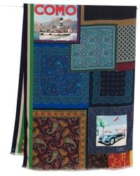 Pierre Louis Mascia - Lago Di Como Silk Printed Scarf - Lyst