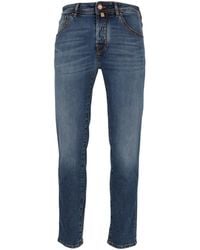 Jacob Cohen - Cropped Slim Fit Jeans With Classic Five-Pocket Design - Lyst