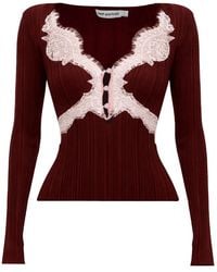 Self-Portrait - Top With Lace Details - Lyst