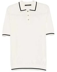 Montecore - Knit Polo With Contrasting Trim - Lyst