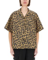 Aspesi - Animal Print Shirt - Lyst