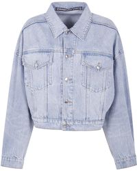 Alexander Wang - Boxy Fit Denim Trucker Jacket - Lyst