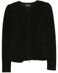 Emporio Armani - Zipped Blazer Jacket - Lyst