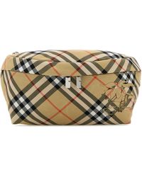 Burberry - Embroidered Fabric Check Belt Bag - Lyst