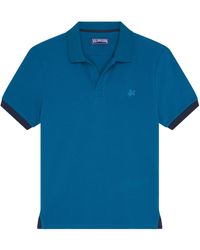 Vilebrequin - Organic Cotton Polo Shirt With Contrast Trims And Embroidered Logo - Lyst