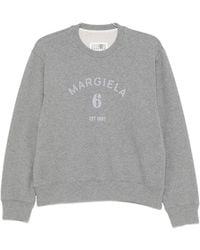 MM6 by Maison Margiela - Logo Cotton Sweatshirt - Lyst