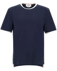 Thom Browne - Contrasting-Trim T-Shirt - Lyst