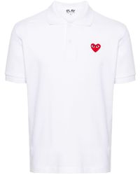 COMME DES GARÇONS PLAY - Cotton Polo Shirt - Lyst