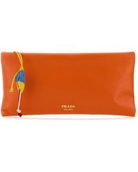 Prada - Nappa Leather Pouch - Lyst