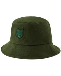 Maison Kitsuné - BOLD FOX Head Eimer Hut Baumwollgrün - Lyst