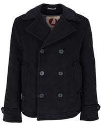 Murphy & Nye - Nights Tack Jacket Wool Double-Breasted Peacoat - Lyst