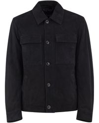 Herno - Goatskin Suede Jacket - Lyst