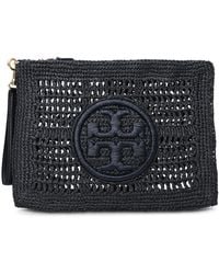 Tory Burch - Sacca frizione di 'Ella' nero - Lyst