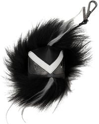 Fendi - Portachiavi Uomo Pelle Nero - Lyst