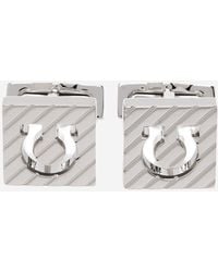 Ferragamo - Square Brass Cummerbund Clasps Accessory - Lyst