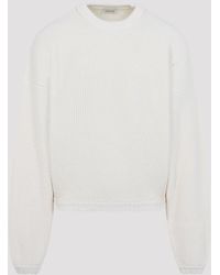 Fear Of God - Cream Virgin Wool Crew Neck Sweater - Lyst