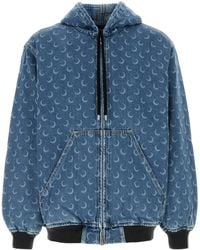 Marine Serre - Denim Bomber Jacket - Lyst