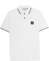 Stone Island - Organic Cotton Polo Shirt - Lyst