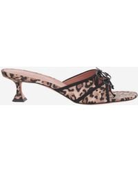 AMINA MUADDI - Eleonora Silk Sandals - Lyst