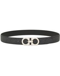 Ferragamo - Cinturón Gancini De Piel - Lyst