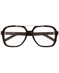 Saint Laurent - Bril Op Sterkte Sl 545 Opt 002 Bruin/transparant Dames - Lyst