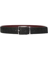 Bottega Veneta - Hommes 's Ceintures en cuir vert / barolo - Lyst