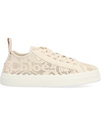 Chloé - Lauren Sneaker 60% Cotton, 30% Bovine Leather, 10% Polyamide - Lyst