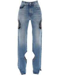 Off-White c/o Virgil Abloh - Des jeans coupés de météore blanc - Lyst