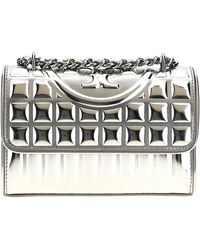 Tory Burch - 'Fleming Metallic Square Quilt' Shoulder Bagn ' - Lyst
