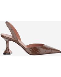 AMINA MUADDI - Holli Leren Slingbacks - Lyst