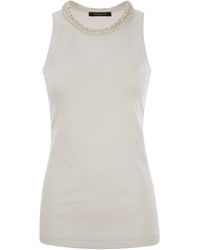 Fabiana Filippi - Toppulla Di Maglia A Coste - Lyst