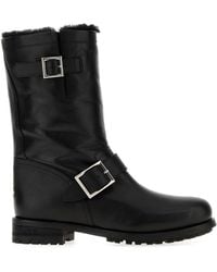 Jimmy Choo - Biker Mid Leather Boots - Lyst
