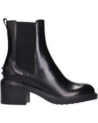Tod's - Schwarzes Leder Damens Schuhe - Lyst