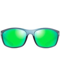 Maui Jim - Zonnebril Nuu Landing Gm869 03 Grijs/groen Gespiegeld Unisex Gepolariseerd - Lyst