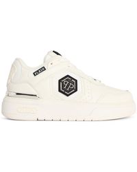 Philipp Plein - Zapatillas 'Sk8 R' de mezcla de tela blanca - Lyst