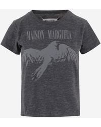 Maison Margiela - Cotton T-Shirt With Logo, T-Shirts & Jerseys - Lyst