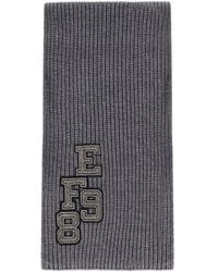 Elisabetta Franchi - Steel Melange Ribbed Scarf - Lyst
