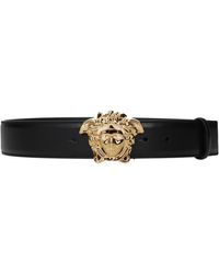 Versace - Men 's Riemen Leer Zwart/donker Goud - Lyst