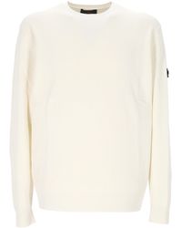 Peuterey - Suéter de cuello de la tripulación de beige de beige ligero - Lyst