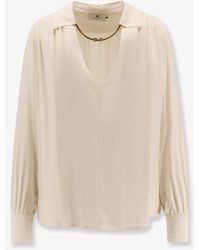 Elisabetta Franchi - Camisa con accesorio de joyas - Lyst