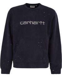 Carhartt - Crew Neck Sweatshirt With Spray Effect Logo - Lyst