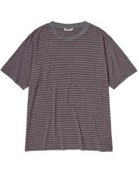AURALEE - Wool Striped T Shirt - Lyst