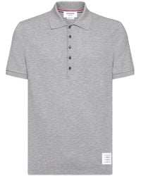 Thom Browne - Poloshirt Mit Logo-Streifen - Lyst