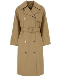 MICHAEL Michael Kors - Beige Cotton Trench Coat - Lyst