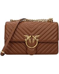 Pinko - Love One Crossbody Bag Leather - Lyst