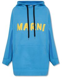 Marni - Oversize Hooded Sweatshirt - Lyst