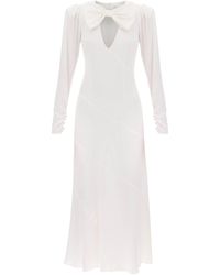 Alessandra Rich - Long Dress In Silk Satin - Lyst