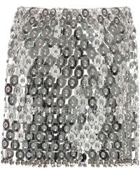 Rabanne - Rabanne Metal Knit Mini Skirt - Lyst