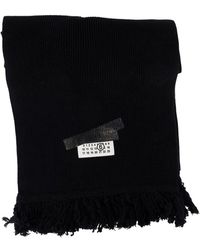 MM6 by Maison Martin Margiela - Schal Wolle schwarz - Lyst